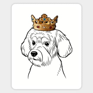 Schnoodle Dog King Queen Wearing Crown Magnet